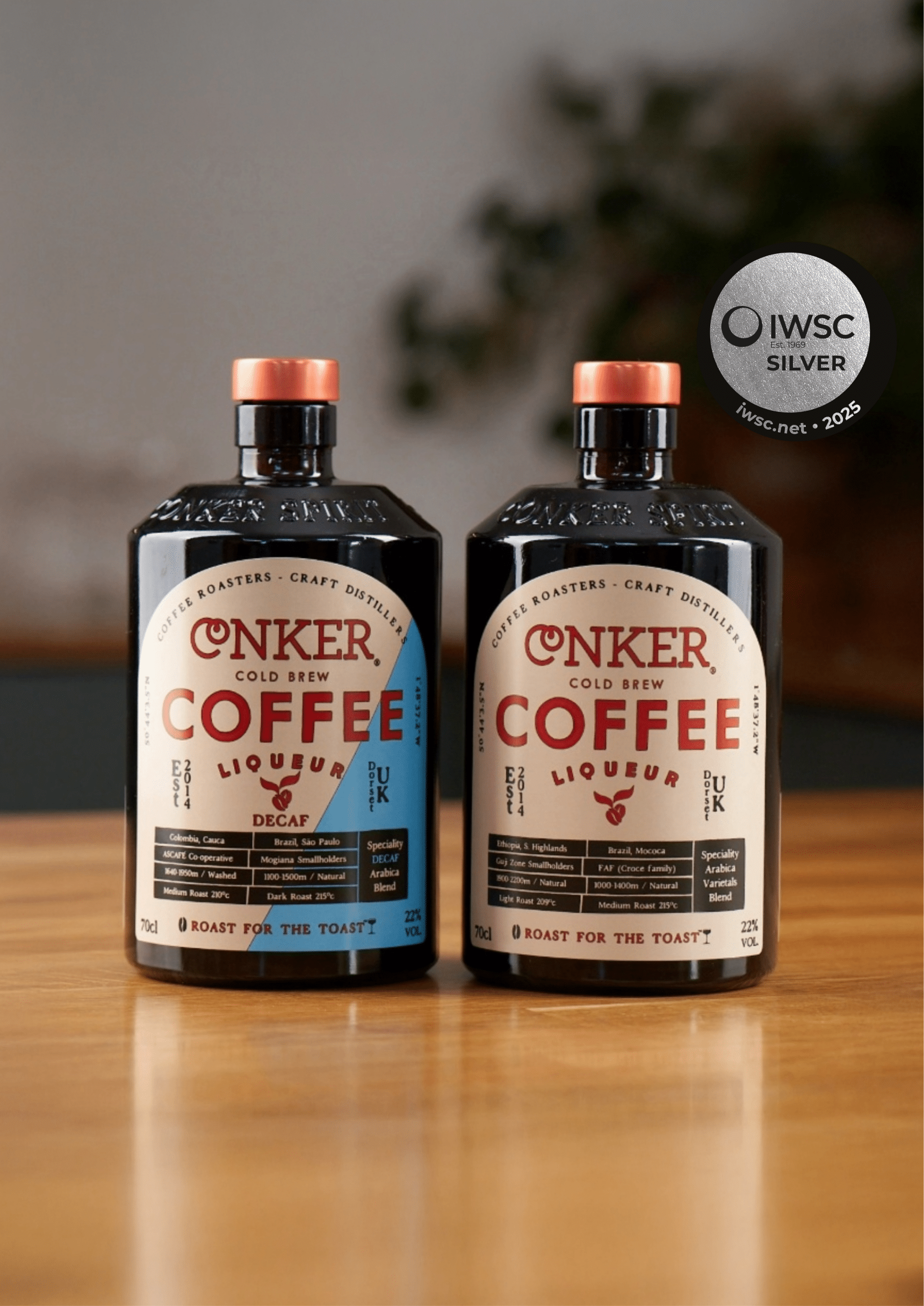Conker Coffee Liqueur 2025 Silver IWSC award