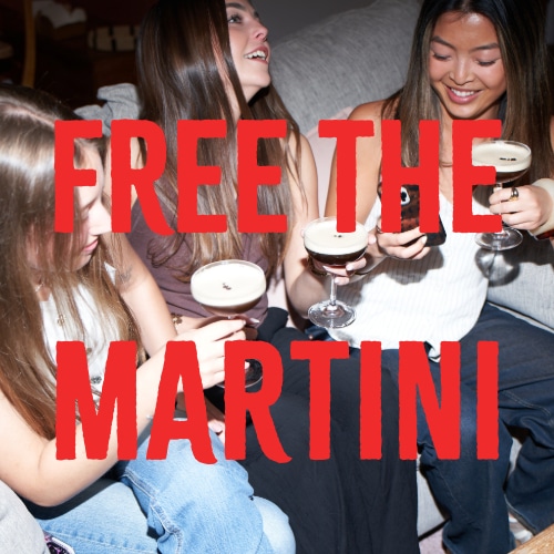 Ladies enjoying espresso martinis at home