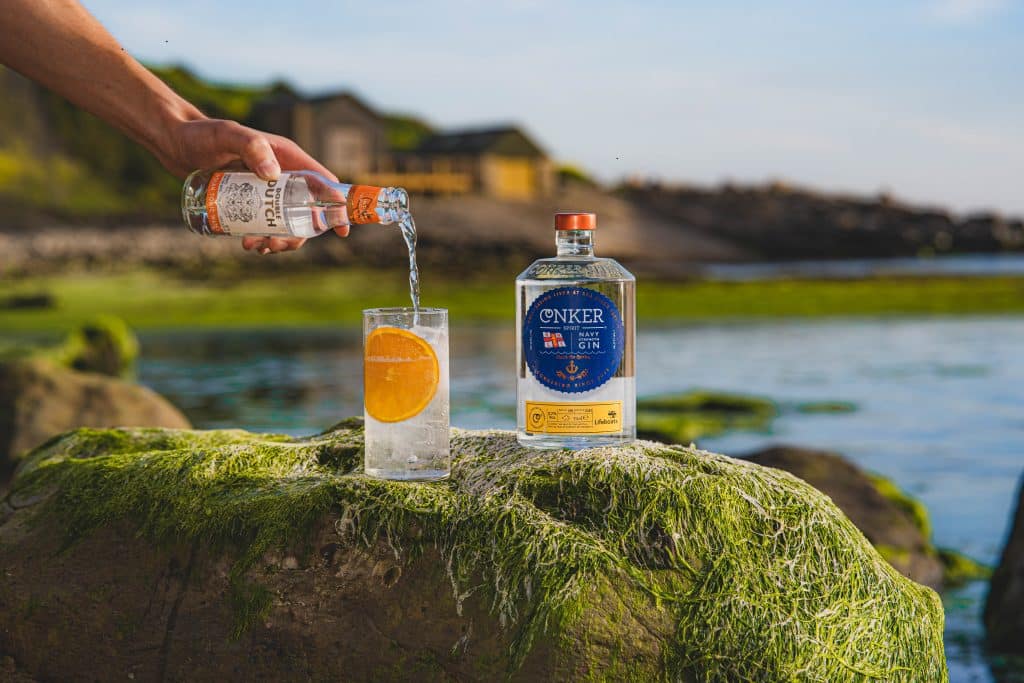 A Dorset Navy Gin and Tonic by the sea